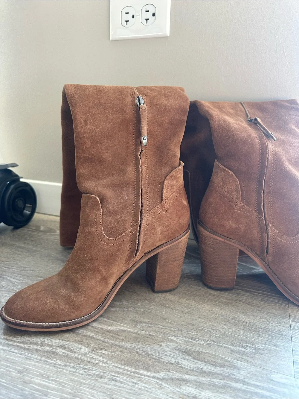 Dolce Vita Tall Suede Over-the-Knee Boots - Chestnut Brown